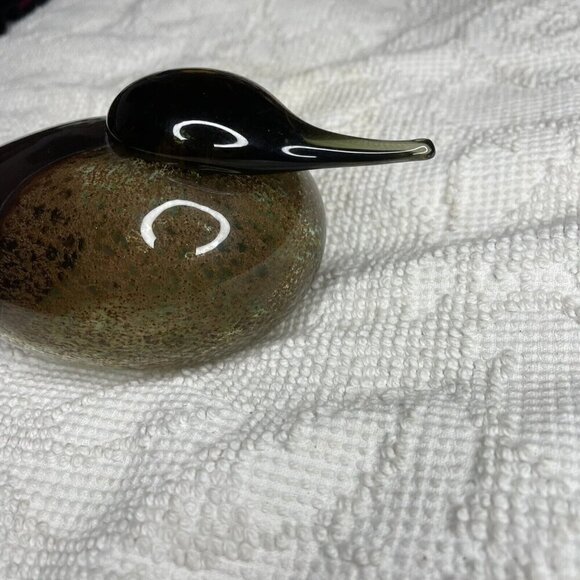 Art Glass Eider Sea Duck / Bird Sculpture by Oiva Toikka / Nuutajarvi of Finland - Picture 3 of 7